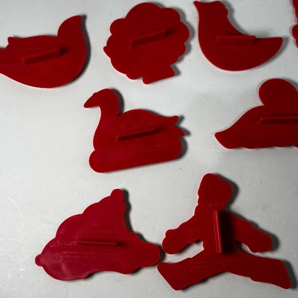 Vintage 1978 TWELVE DAYS OF CHRISTMAS COOKIE CUTTERS Complete Set Kraft Chilton - Picture 5 of 8